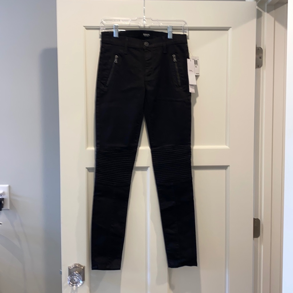 Nwt Hudson “Stark” Moto Super Skinny Black Pants